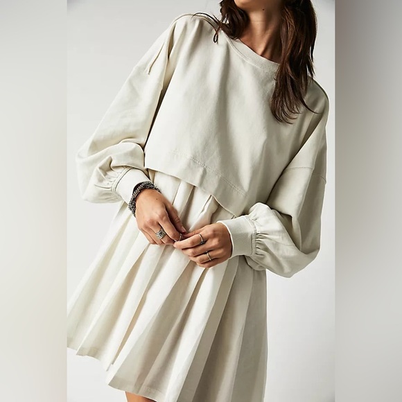 NEW Free People Eleanor Oversized Sweatshirt Tunic Dress - Picture 5 of 15